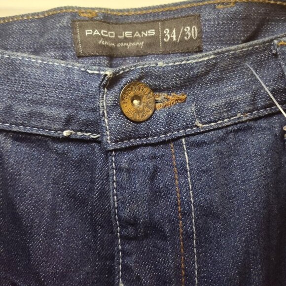 Vintage Y2K Paco Jeans Embroidered Jeans Sz 34x30 Skate Pants Embroidered Denim - Picture 3 of 4